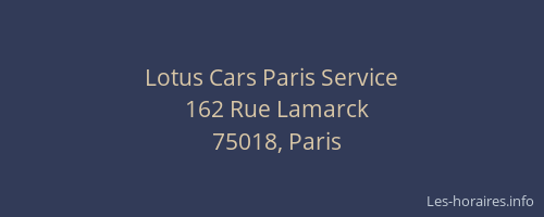 Lotus Cars Paris Service