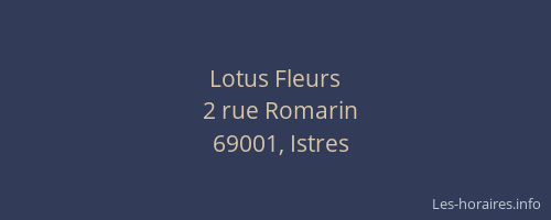 Lotus Fleurs