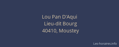 Lou Pan D'Aqui