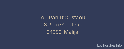 Lou Pan D'Oustaou