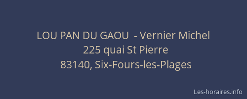LOU PAN DU GAOU  - Vernier Michel