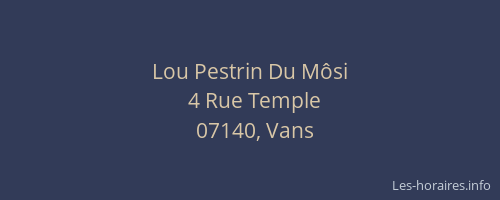 Lou Pestrin Du Môsi