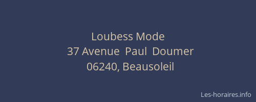 Loubess Mode