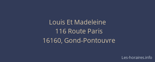 Louis Et Madeleine