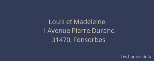 Louis et Madeleine