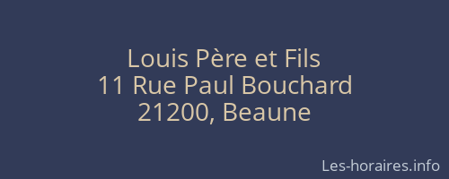 Louis Père et Fils