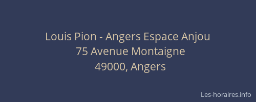 Louis Pion - Angers Espace Anjou