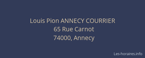 Louis Pion ANNECY COURRIER