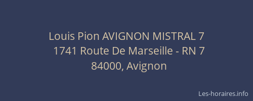 Louis Pion AVIGNON MISTRAL 7