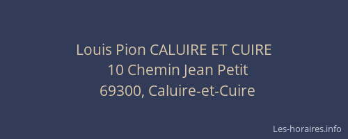 Louis Pion CALUIRE ET CUIRE