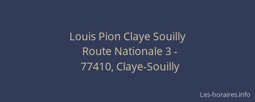 Louis Pion Claye Souilly