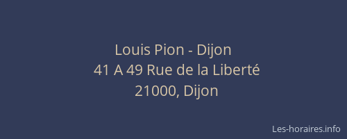 Louis Pion - Dijon
