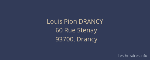 Louis Pion DRANCY