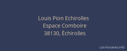 Louis Pion Echirolles