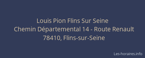 Louis Pion Flins Sur Seine