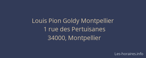 Louis Pion Goldy Montpellier