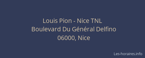 Louis Pion - Nice TNL