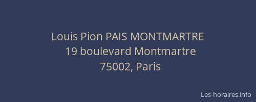 Louis Pion PAIS MONTMARTRE