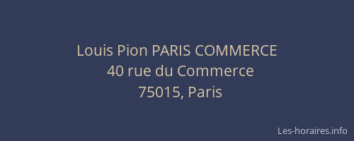 Louis Pion PARIS COMMERCE