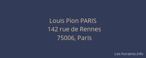 Louis Pion PARIS