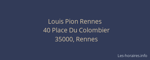 Louis Pion Rennes