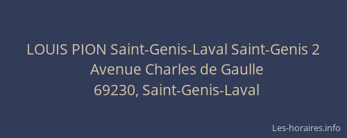 LOUIS PION Saint-Genis-Laval Saint-Genis 2