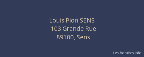Louis Pion SENS