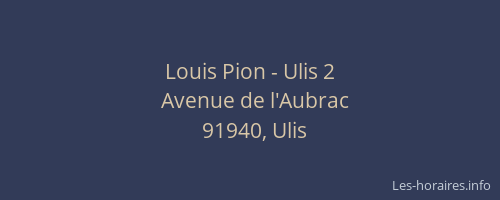 Louis Pion - Ulis 2