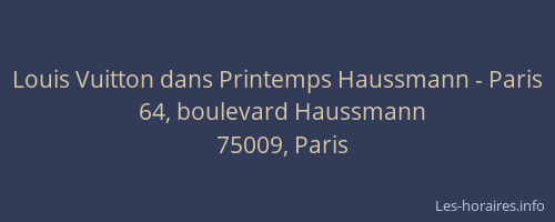 Louis Vuitton dans Printemps Haussmann - Paris