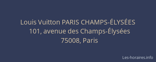 Louis Vuitton PARIS CHAMPS-ÉLYSÉES