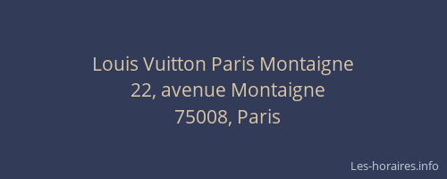 Louis Vuitton Paris Montaigne