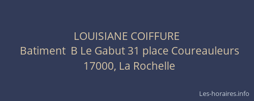 LOUISIANE COIFFURE