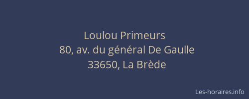 Loulou Primeurs