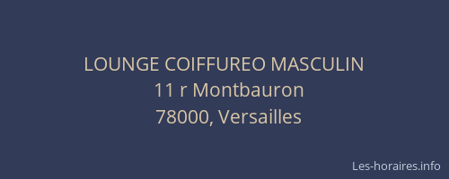 LOUNGE COIFFUREO MASCULIN