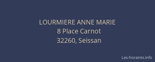 LOURMIERE ANNE MARIE