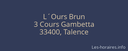 L´Ours Brun