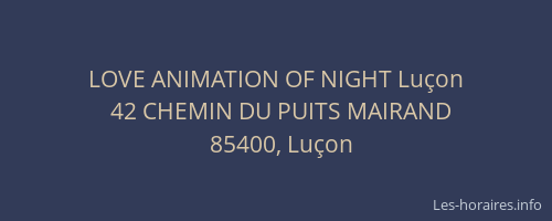 LOVE ANIMATION OF NIGHT Luçon