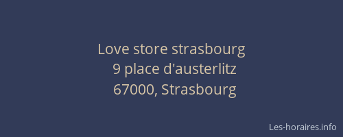 Love store strasbourg