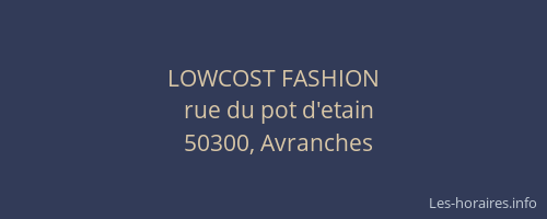 LOWCOST FASHION