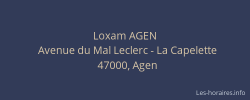 Loxam AGEN