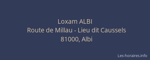 Loxam ALBI