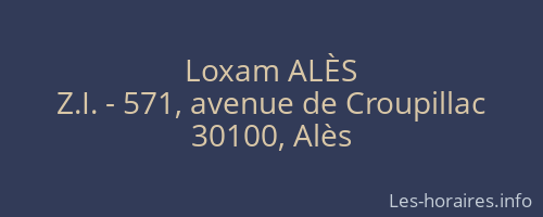 Loxam ALÈS