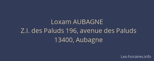 Loxam AUBAGNE