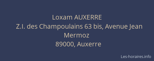 Loxam AUXERRE