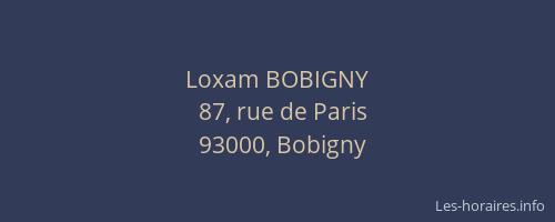 Loxam BOBIGNY