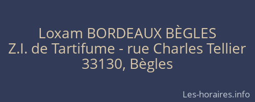 Loxam BORDEAUX BÈGLES