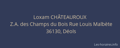 Loxam CH&Acirc;TEAUROUX