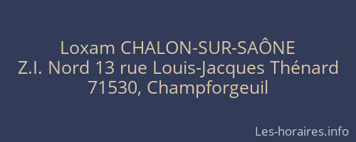 Loxam CHALON-SUR-SAÔNE
