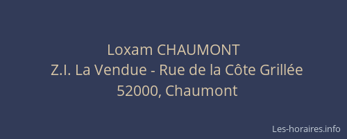 Loxam CHAUMONT