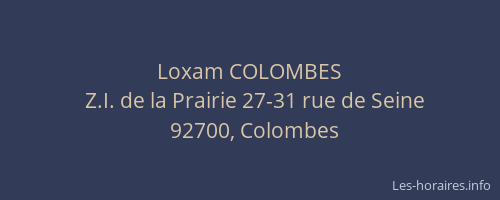 Loxam COLOMBES